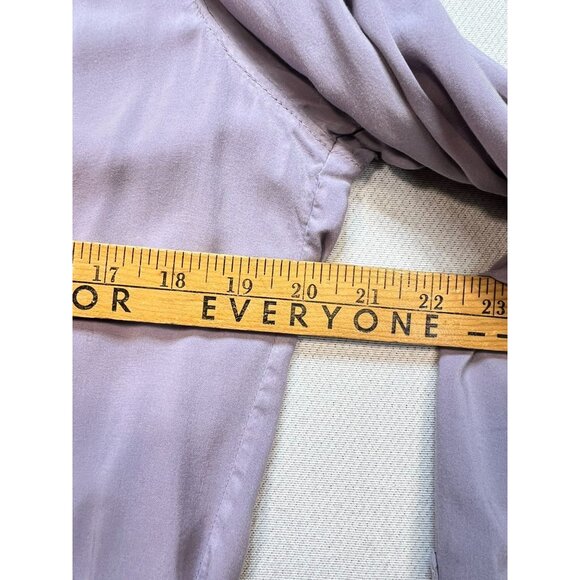 Gap Womens Long Sleeve Blouse Top Size M Mauve Ruffle Top Business Travel Chic - Picture 7 of 11